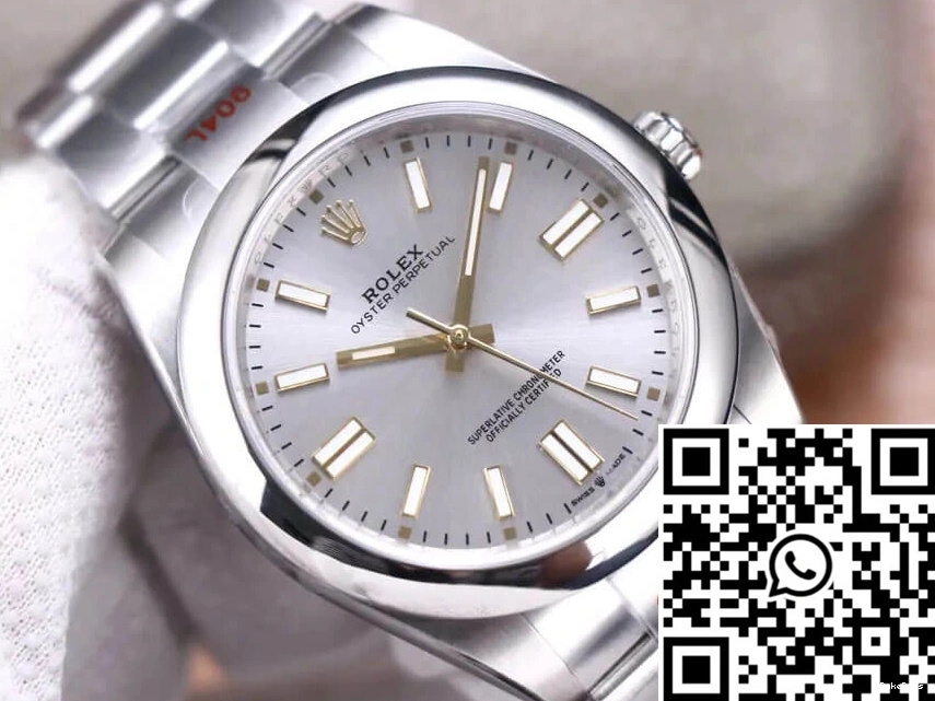 Oyster M124300-0001 EW 41MM Dial Silver Factory Perpetual Rolex 0521